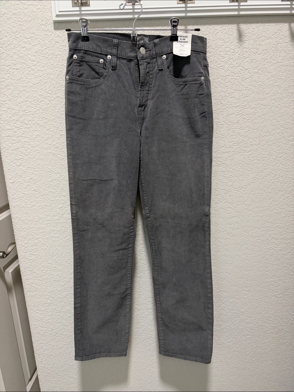 J. Crew Straight-Leg Pants in Charcoal Gray size 26